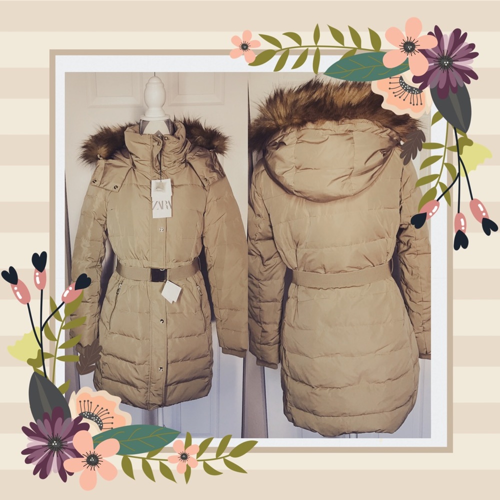 ZARA women’s winter jacket down puff coat NWT